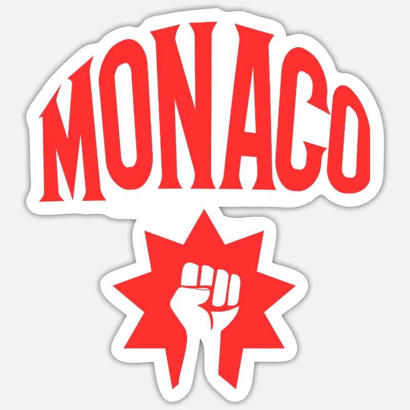 Monaco - Sticker Größe S (10 x 10 cm) - Mattweiß