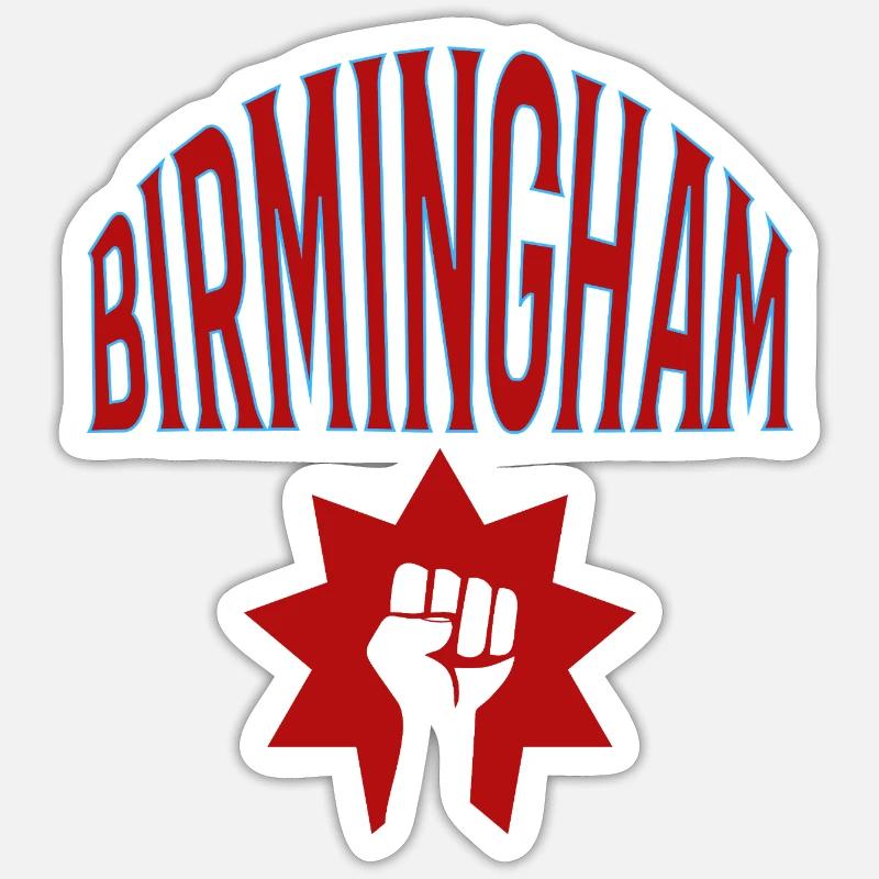 Birmingham - Sticker taille S (10 x 10 cm) - blanc mat