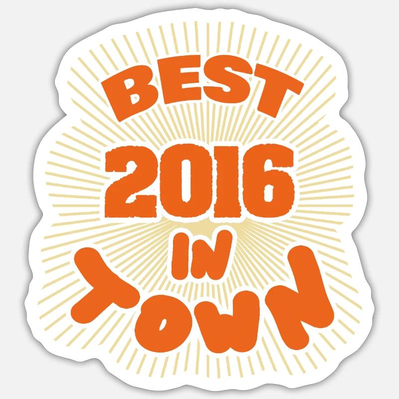 en 2016 - Sticker taille S (10 x 10 cm) - blanc mat