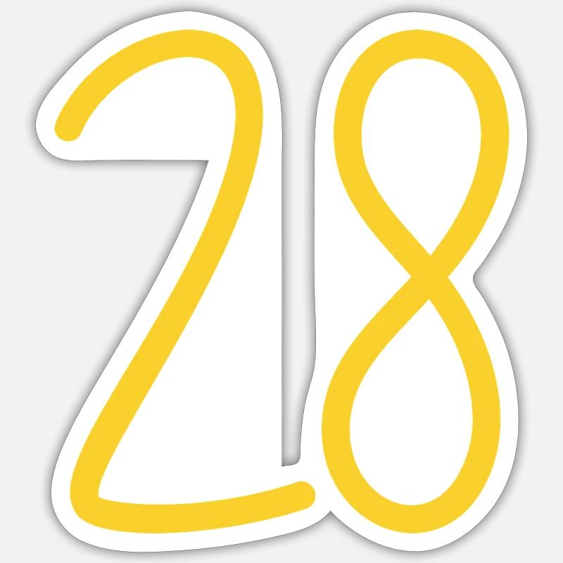 28 - Sticker size S (10 x 10 cm) - white matte