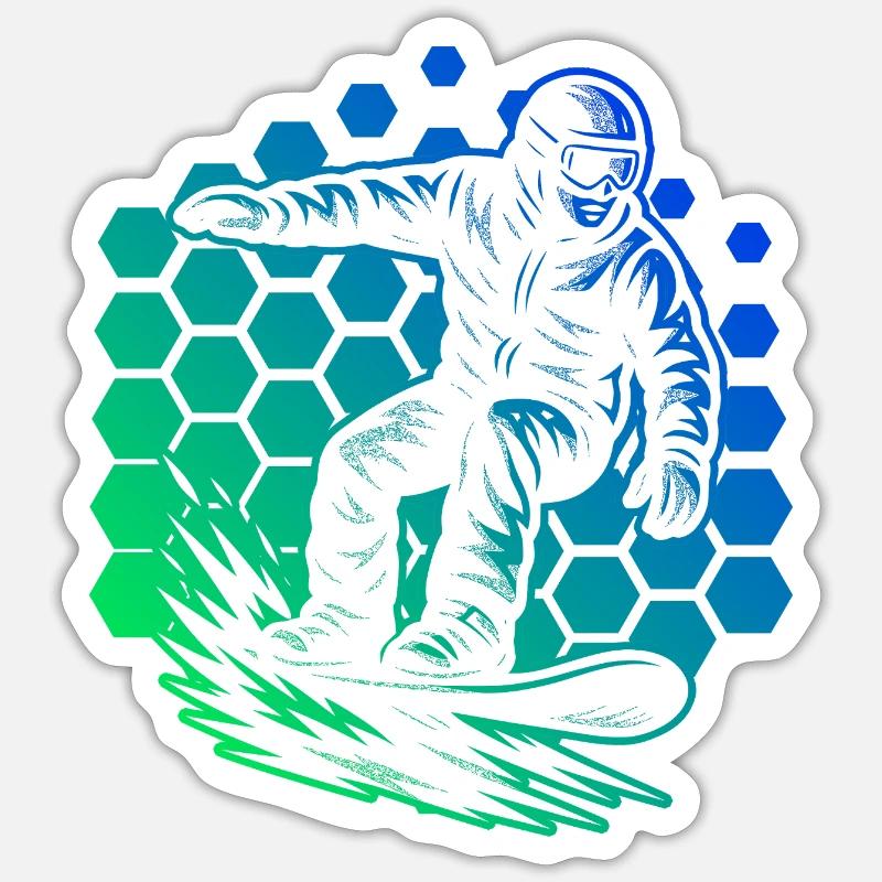 Snowboard parfait pour tous les snowboards - Sticker taille S (10 x 10 cm) - blanc mat