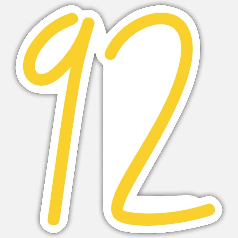 92 - Sticker taille S (10 x 10 cm) - blanc mat