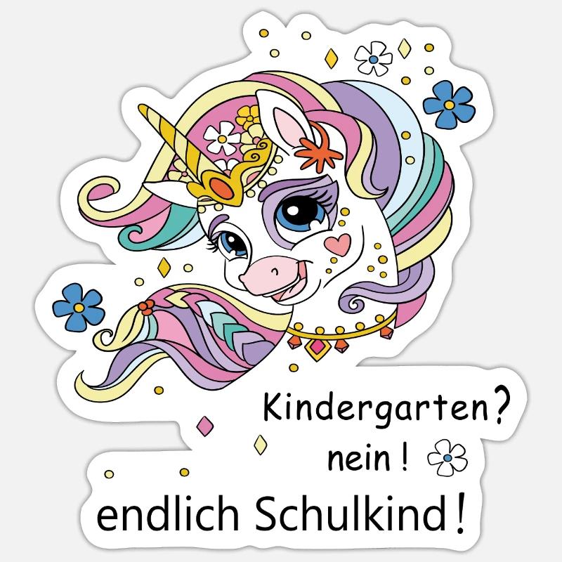 Finally a schoolchild - Sticker size S (10 x 10 cm) - white matte