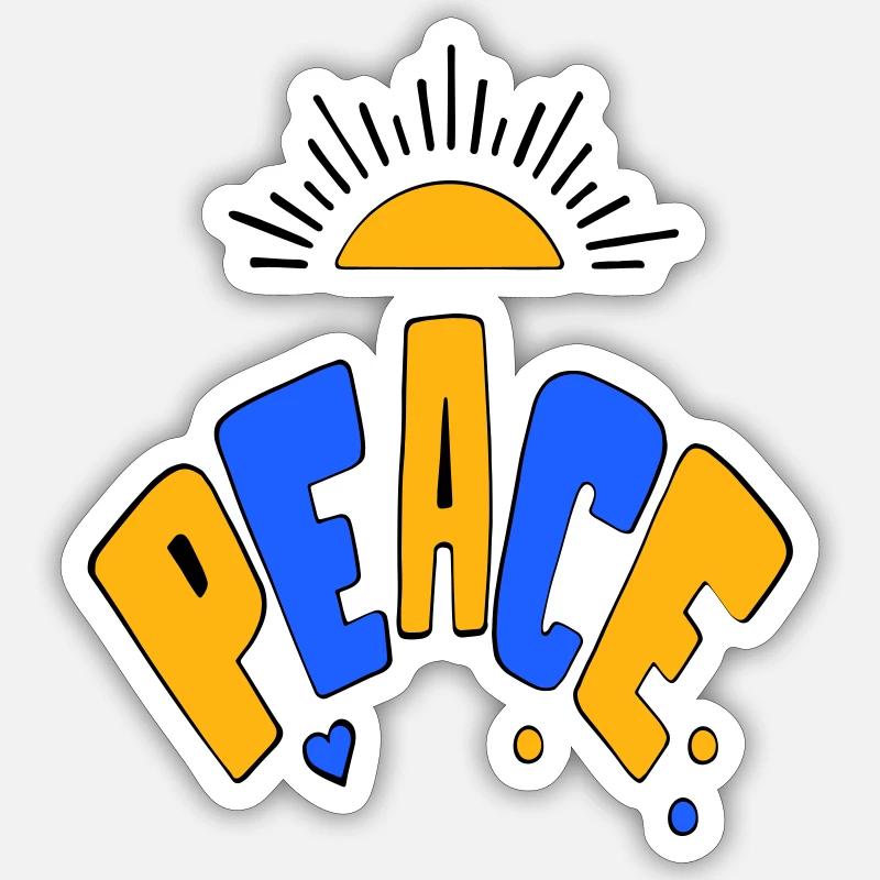 Peace  Sticker Größe S (10 x 10 cm)