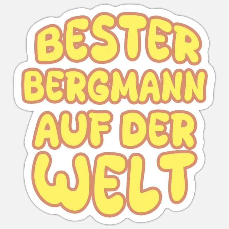 Vocation Bergmann - Sticker taille S (10 x 10 cm) - blanc mat