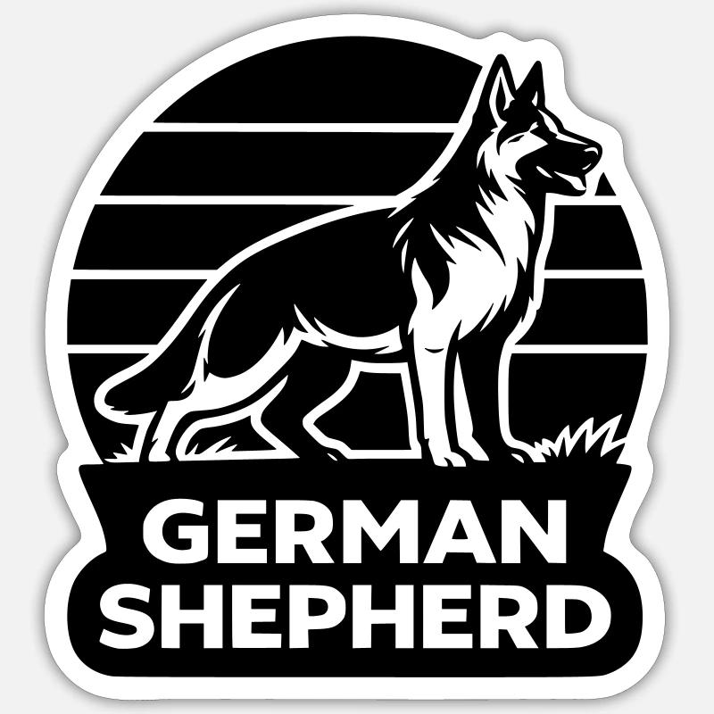 German Shepherd Silhouette Sticker size S (10 x 10 cm)