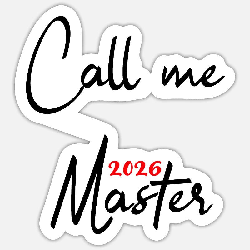 Master 2026 Diplôme - Sticker taille S (10 x 10 cm) - blanc mat