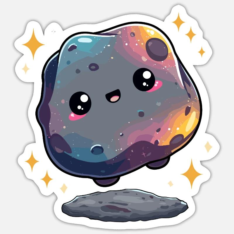 Small galaxy asteroid - Sticker size S (10 x 10 cm) - white matte