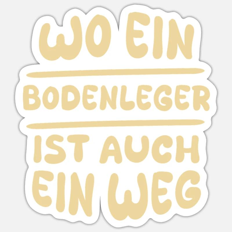 Flooring installers - Sticker size S (10 x 10 cm) - white matte