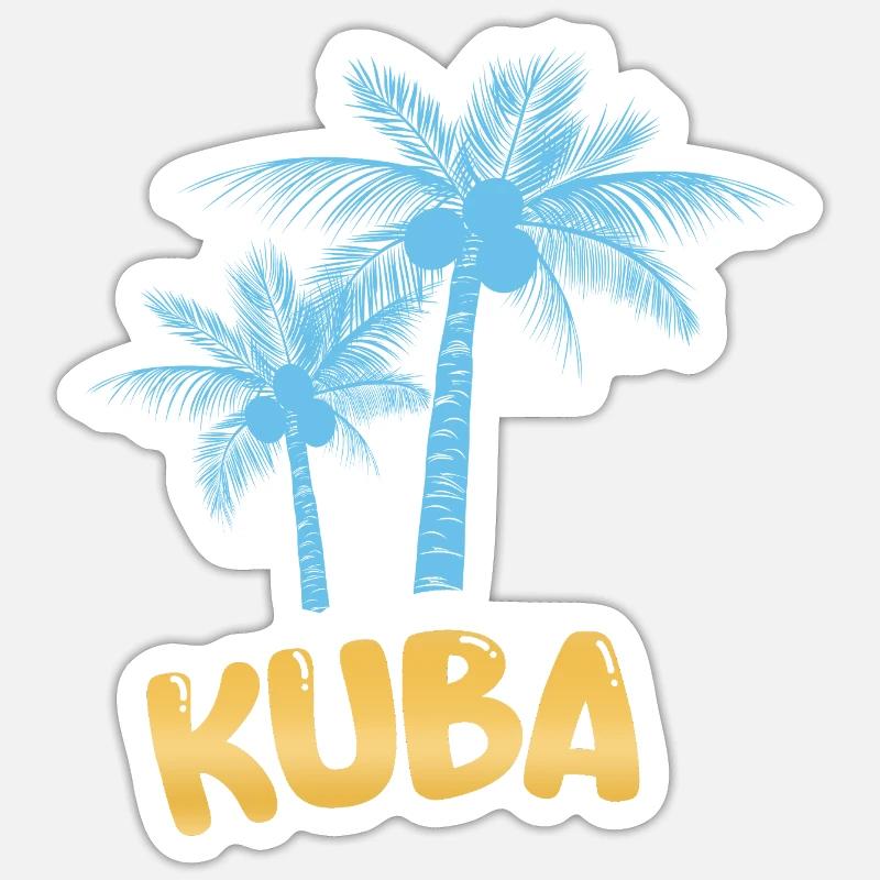 Gift for Cuba - Sticker size S (10 x 10 cm) - white matte
