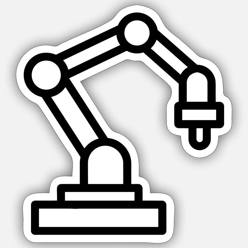 bras robotique Sticker taille S (10 x 10 cm)
