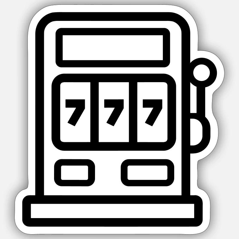 Kasino - Sticker Größe S (10 x 10 cm) - Mattweiß