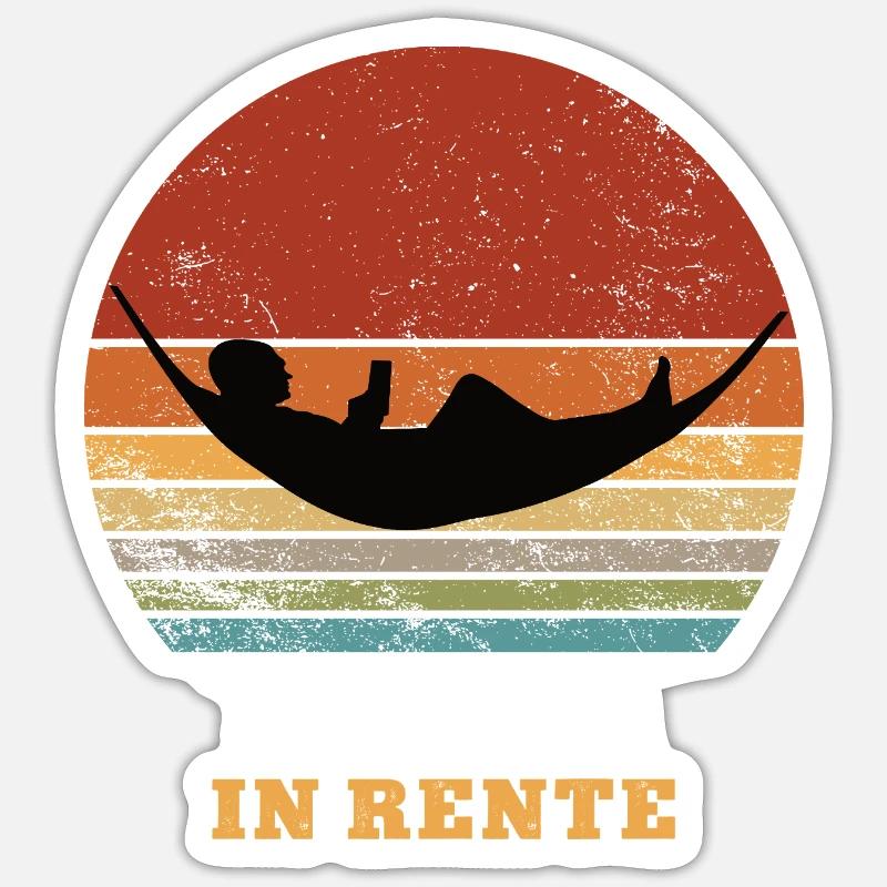 Coiffeur Retraite retraite Retraité - Sticker taille S (10 x 10 cm) - blanc mat
