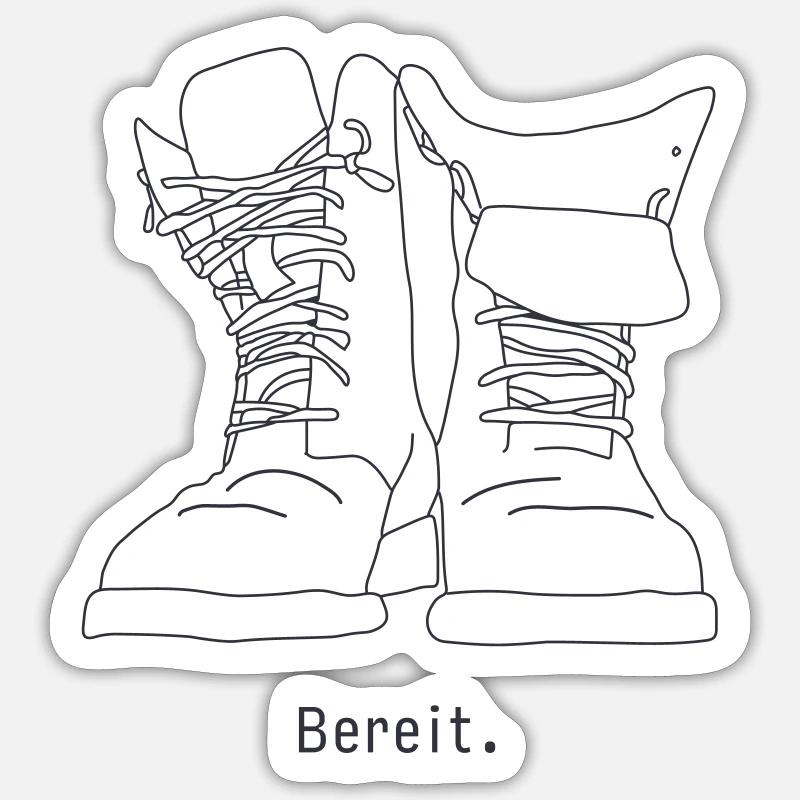 Ready - Sticker size S (10 x 10 cm) - white matte