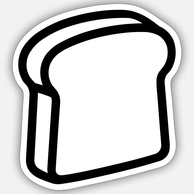 toast - Sticker size S (10 x 10 cm) - white matte
