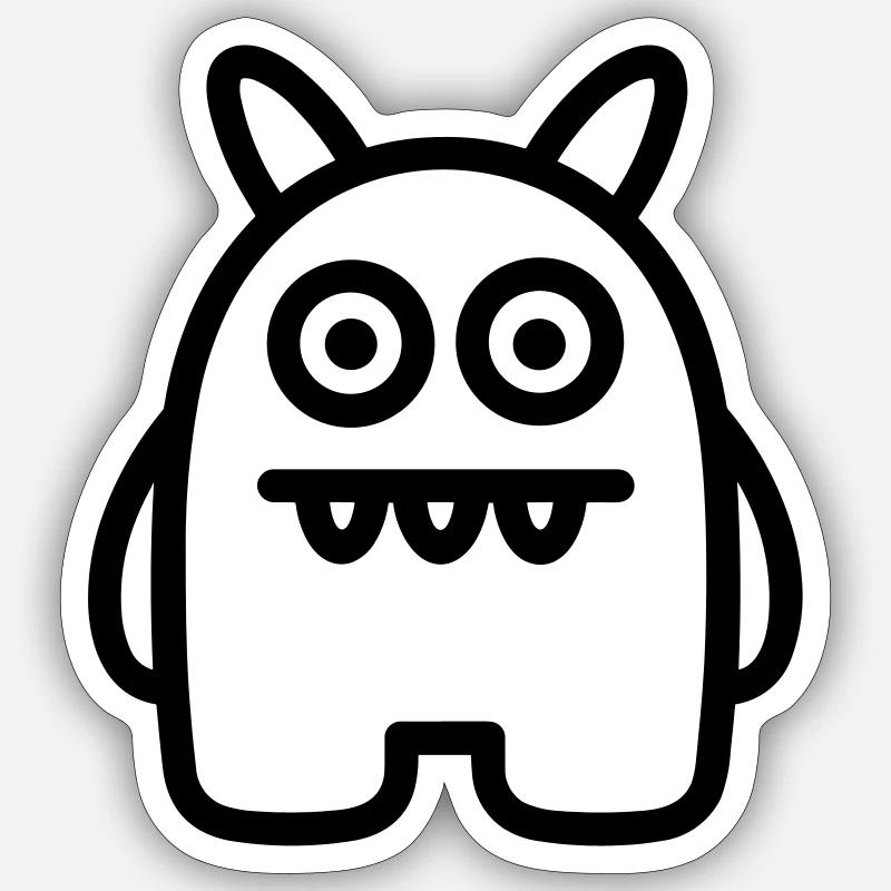 monster - Sticker size S (10 x 10 cm) - white matte