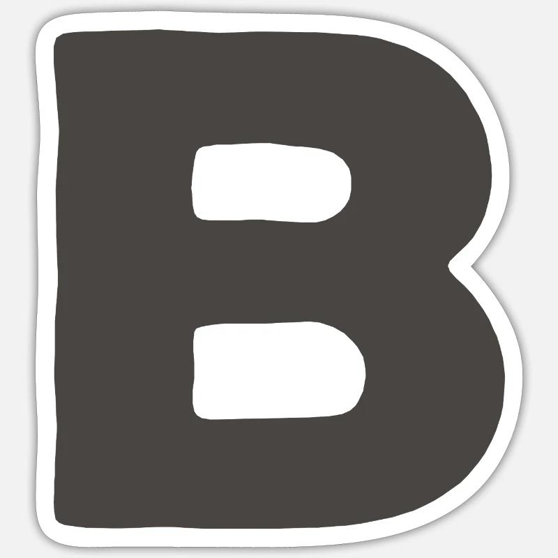 Minimal Letter A Bold Monogram Typography - Sticker size S (10 x 10 cm) - white matte