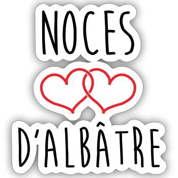 Alabaster Wedding 75 Years of Marriage - Sticker size S (10 x 10 cm) - white matte - Front