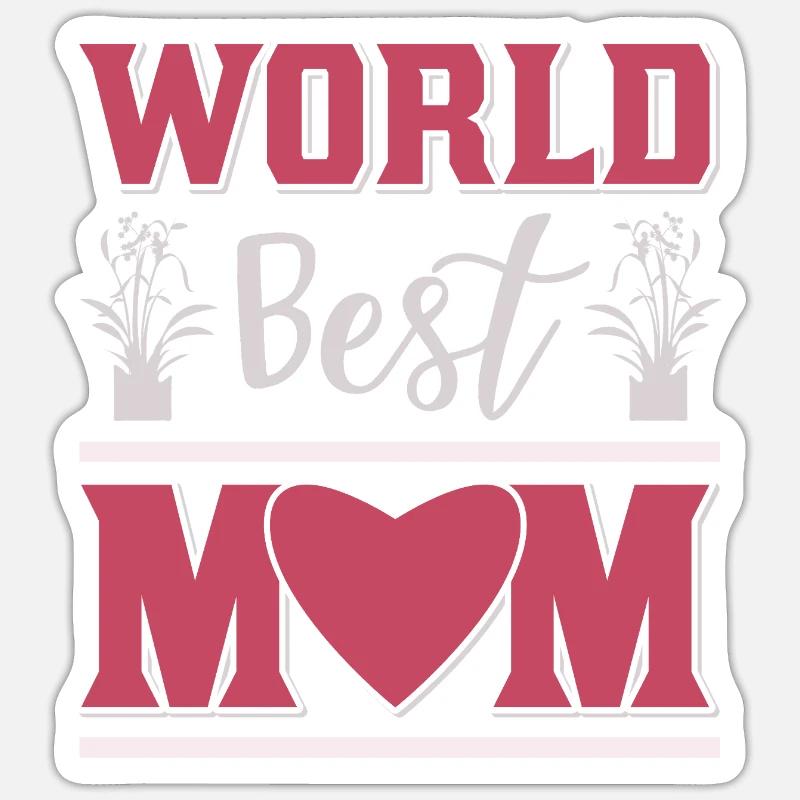 Weltbestes Muttertagsgeschenkhemd Sticker Größe S (10 x 10 cm)