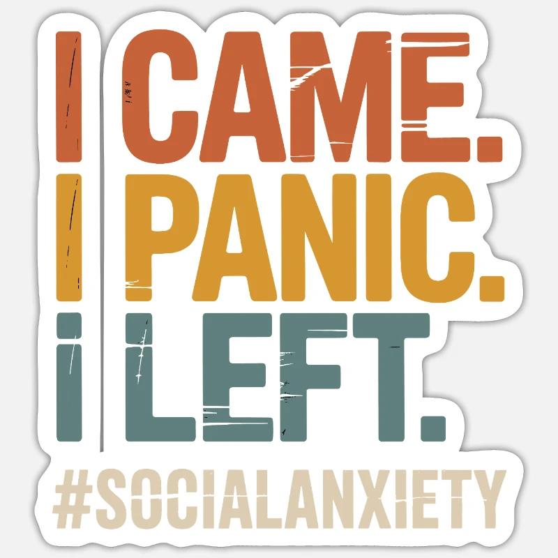 Introvertiertes Problem Lustiger Sozialfreak Sticker Größe S (10 x 10 cm)