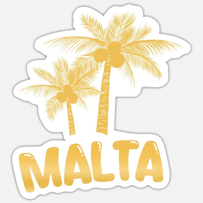 Malte - Sticker taille S (10 x 10 cm) - blanc mat