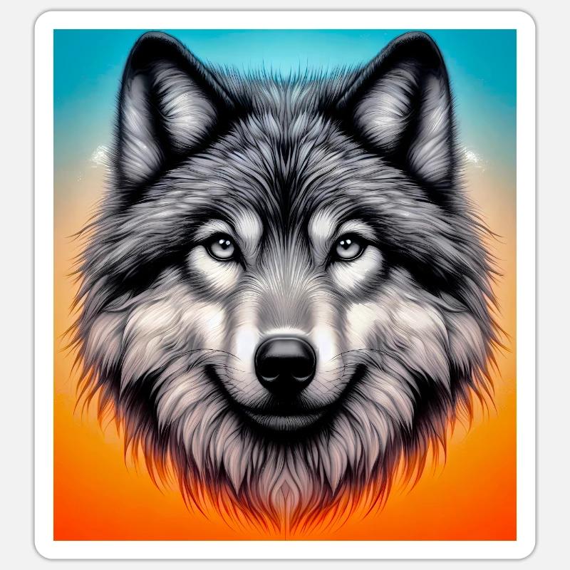 Wolf Sticker Größe S (10 x 10 cm)