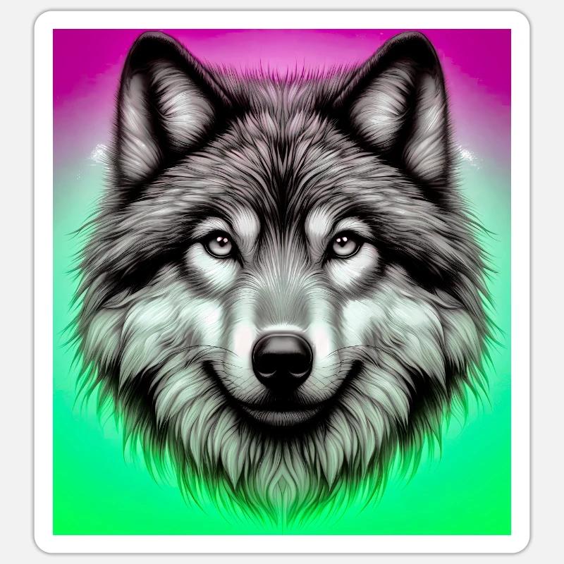 Wolf Sticker Größe S (10 x 10 cm)