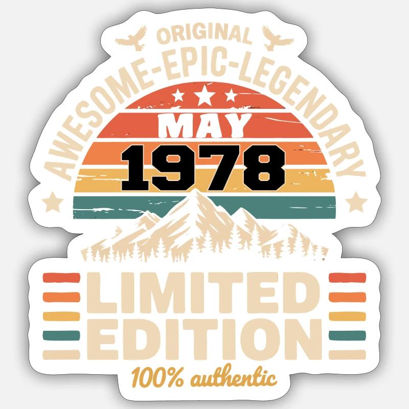 May 1978 - May 1978 - Sticker size S (10 x 10 cm) - white matte