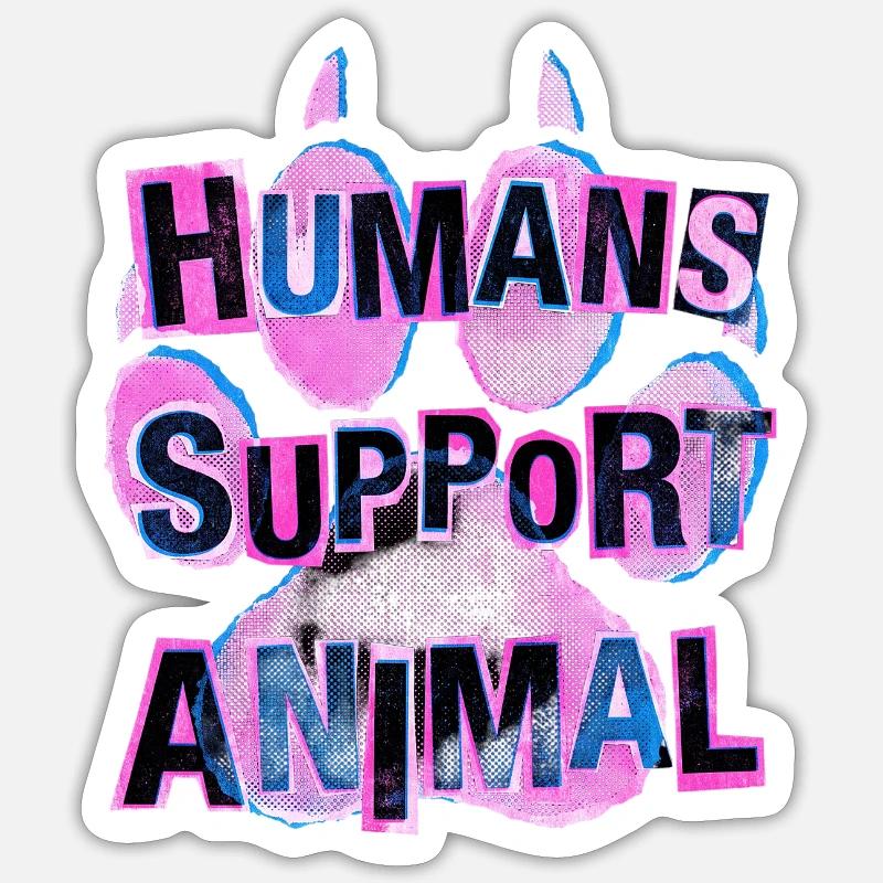 Patte de propriétaire d’animal - Sticker taille S (10 x 10 cm) - blanc mat
