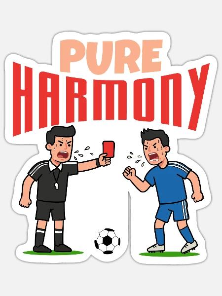 Rote Karte Rivalen im Fußballduell - Sticker Größe S (10 x 10 cm) - Mattweiß