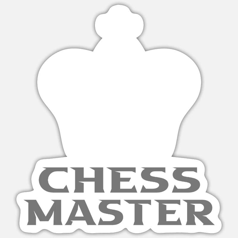 Schach - Sticker Größe S (10 x 10 cm) - Mattweiß