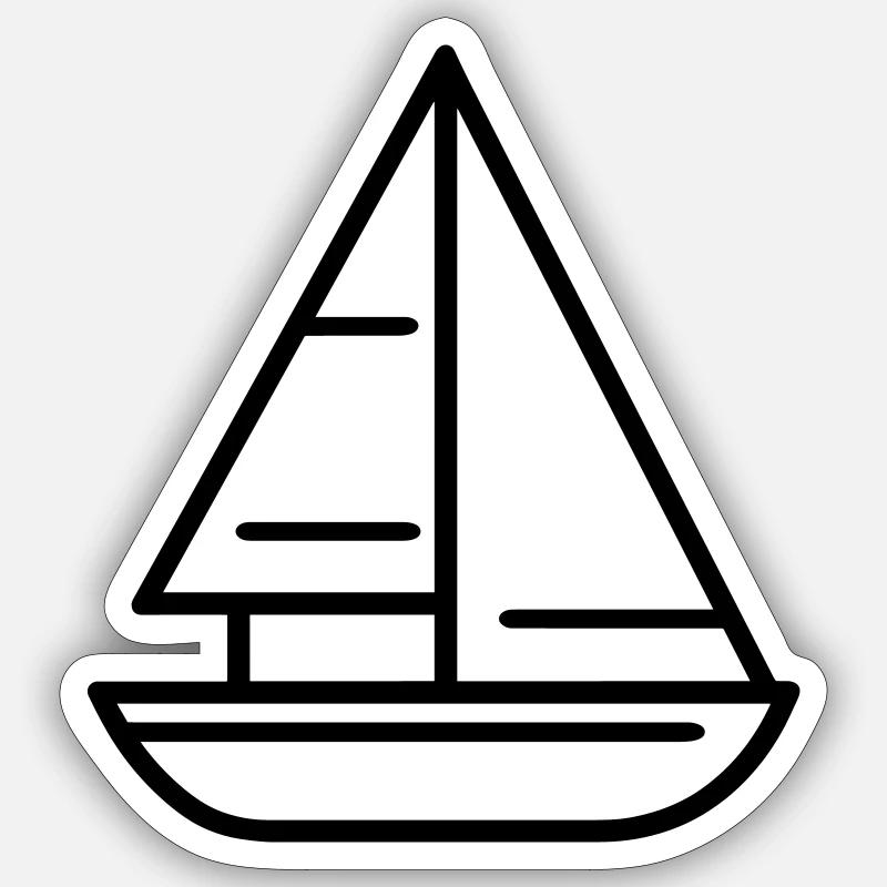 sailing ship - Sticker size S (10 x 10 cm) - white matte