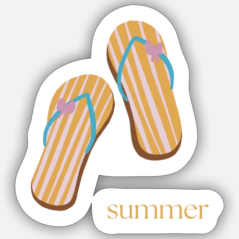 Summer - Sticker Größe S (10 x 10 cm) - Mattweiß