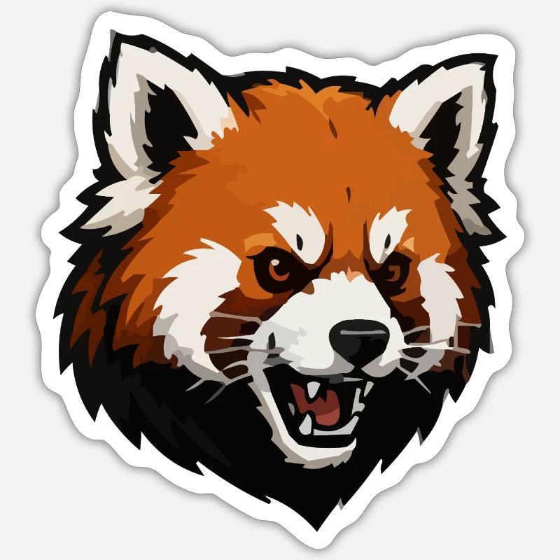 Aggressive Fox - Sticker size S (10 x 10 cm) - white matte