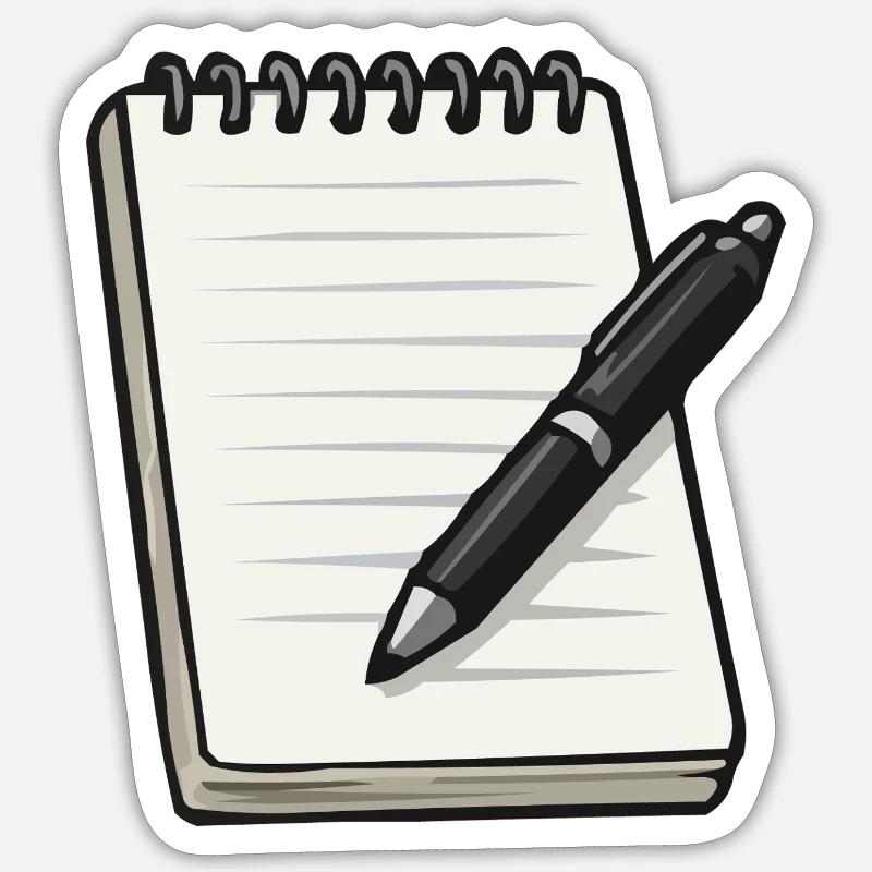Carnet - Sticker taille S (10 x 10 cm) - blanc mat