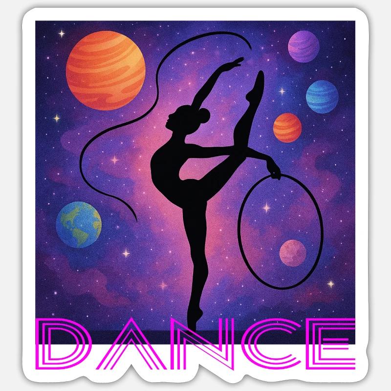 Danser - Sticker taille S (10 x 10 cm) - blanc mat