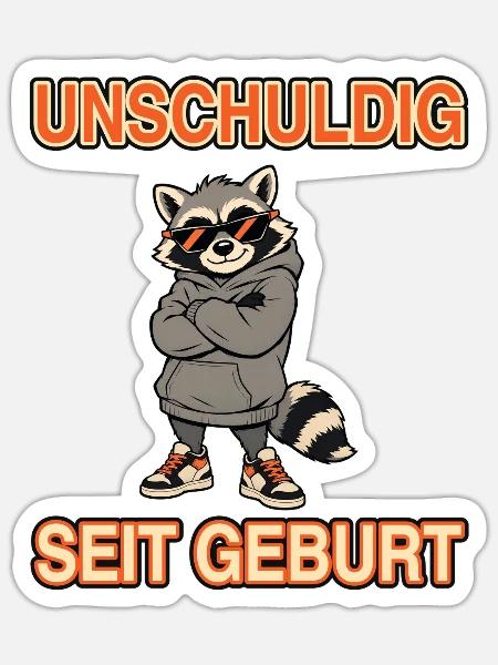 Unschuldig seit Geburt - Sticker Größe S (10 x 10 cm) - Mattweiß