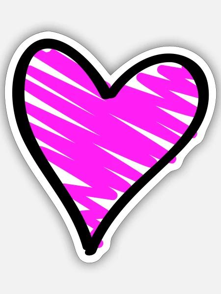 Herz - Sticker Größe S (10 x 10 cm) - Mattweiß