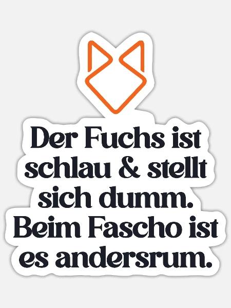 ZEICHEN SETZEN GEGEN RECHTS - Sticker Größe S (10 x 10 cm) - Mattweiß