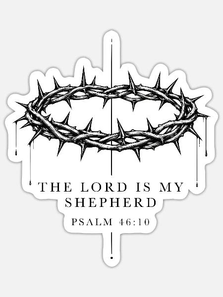 Dornenkrone – Jesus Christus - Sticker Größe S (10 x 10 cm) - Mattweiß