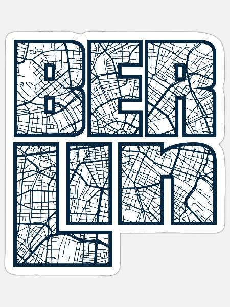 Berlin 2 - Sticker Größe S (10 x 10 cm) - Mattweiß