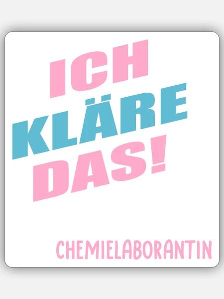 Chemielaborantin Abwasser_Proben - Sticker Größe S (10 x 10 cm) - Mattweiß