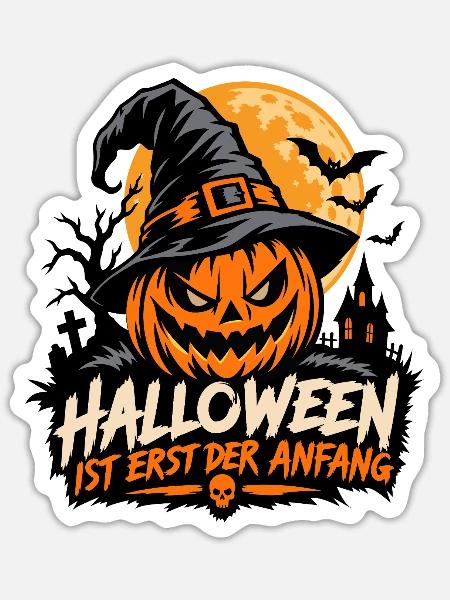 Halloween - Sticker Größe S (10 x 10 cm) - Mattweiß