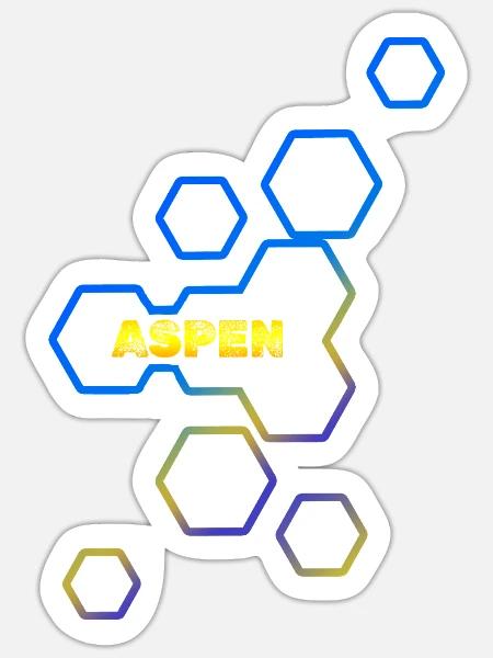 Aspen - Sticker Größe S (10 x 10 cm) - Mattweiß