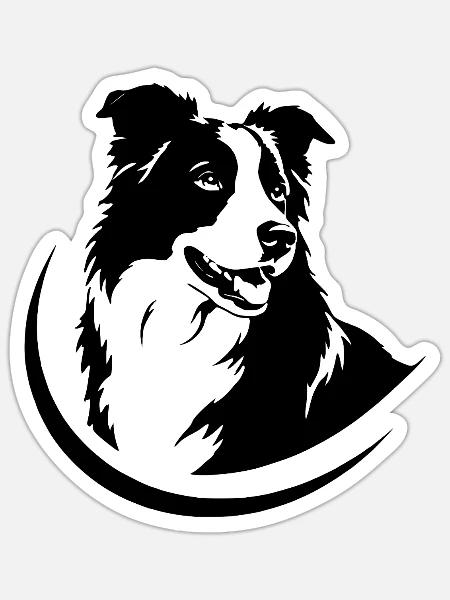 Hundeliebe - Sticker Größe S (10 x 10 cm) - Mattweiß