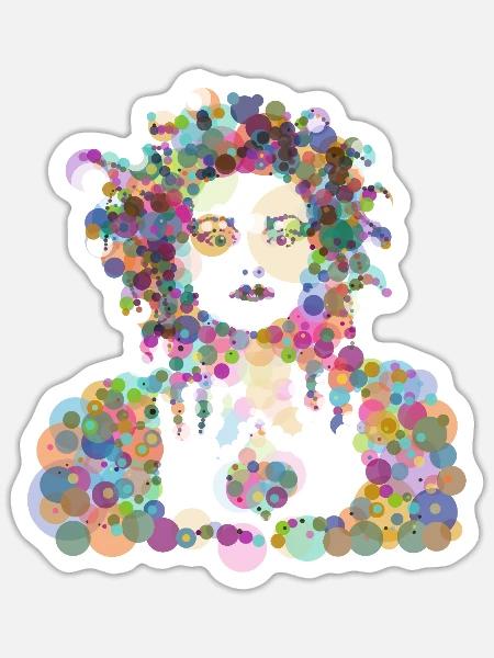 Nina - Sticker Größe S (10 x 10 cm) - Mattweiß