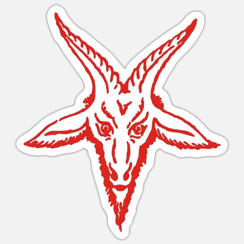 satan - Sticker Größe S (10 x 10 cm) - Mattweiß