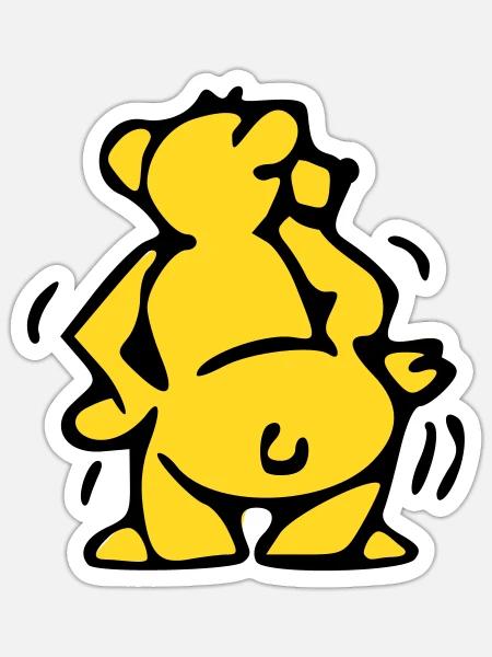 Bär - Sticker Größe S (10 x 10 cm) - Mattweiß