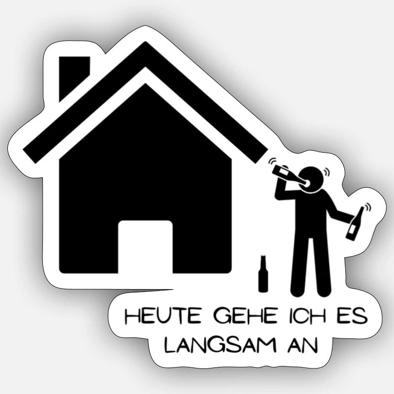 Vorglühen - Sticker Größe S (10 x 10 cm) - Mattweiß