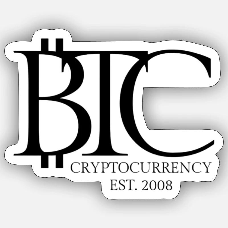 BTC - Sticker size S (10 x 10 cm) - white matte